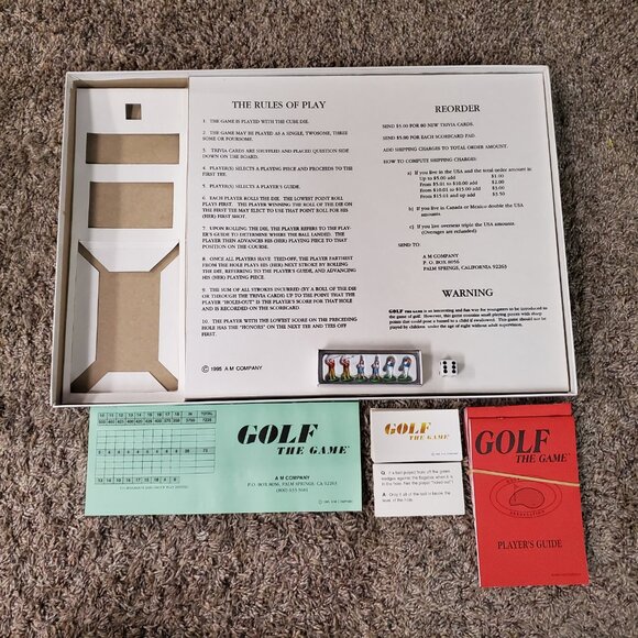 Board Game - Golf the Game by A M Company 1995 - Vintage - Complete - Picture 3 of 7